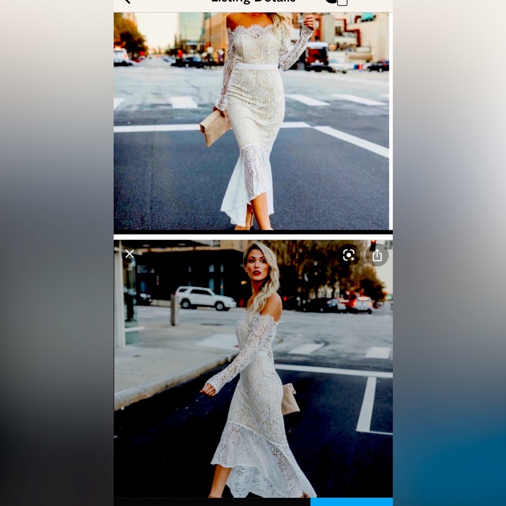 Vici white lace dress